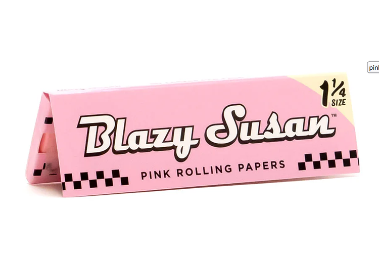 Blazy Susan - 1 1/4" Pink Rolling Papers by 