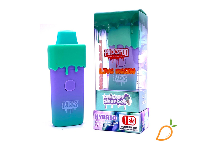 Packwoods Pods - Disposable Vape Pen - Unicorn Sherbet - Hybrid - [2g] by Packwoods