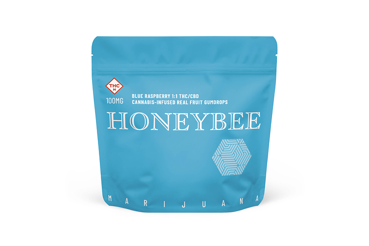 Honeybee - Gumdrops - Blue Raspberry - 100:100mg CBD/THC by Honeybee