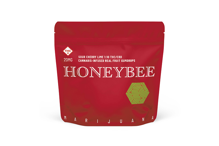 Honeybee - Gumdrops - Sour Cherry Lime - 200:20mg CBD/THC by Honeybee