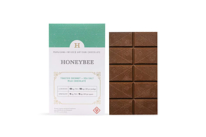 Honeybee - Candy Bar - Toasted Coconut Sea Salt Milk Chocolate - 100:100mg CBD/THC by Honeybee
