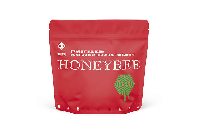 Strawberry Basil Mojito Solventless Gumdrops by Honeybee