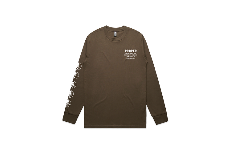 Fox Long Sleeve Tee - Chestnut - Large by Proper Brands