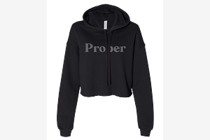 Proper Crop Hoodie - Black by Proper Brands