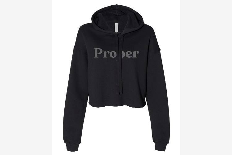 Proper Crop Hoodie - Black by Proper Brands