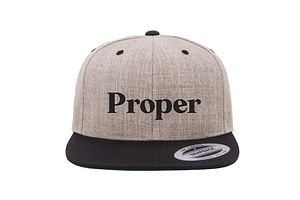 Proper Classic Grey Two Tone Flatbill Snapback by Proper Brands