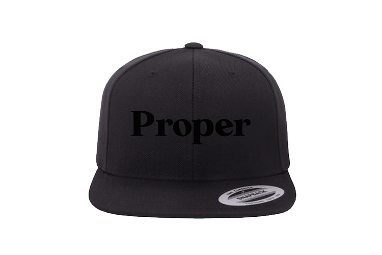 Hash Society Black Flatbill Snapback by Proper Brands