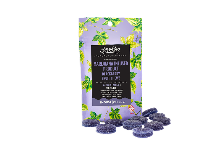 Smokiez - Gummies - Jamberry - Indica - 100mg CBN:100 THC 1:1 by Smokiez