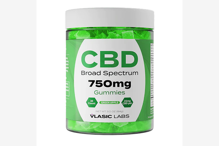 Vlasic Labs - CBD Broad Spectrum Gummies - Green Apple - 750MG by Vlasic Labs