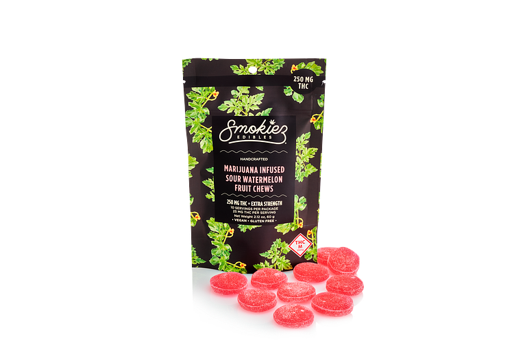 Smokiez - Gummies - Sour Watermelon - Hybrid - 250mg THC by Smokiez