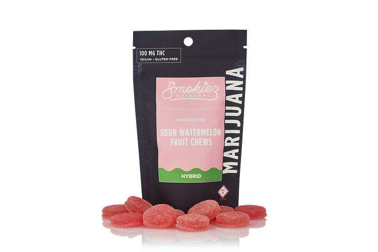 Sour Watermelon Fruit Chews by Smokiez