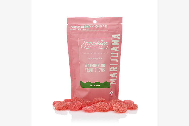 Maximum Strength Watermelon Fruit Chews 1000mg by Smokiez