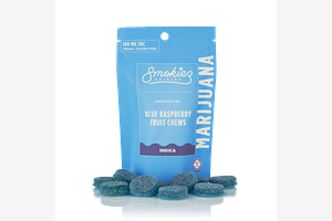 Blue Raspberry Fruit Chews by Smokiez