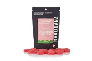 Maximum Strength Sour Watermelon Fruit Chews by Smokiez