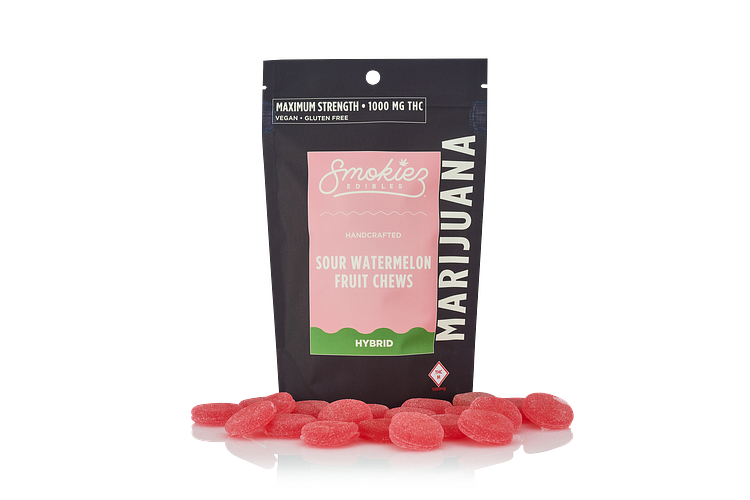 Maximum Strength Sour Watermelon Fruit Chews by Smokiez