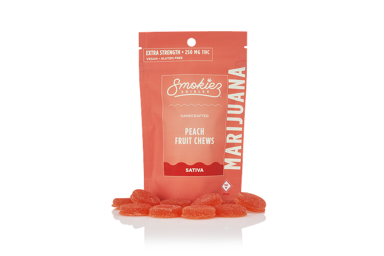 Extra-Strength Peach Fruit Chews by Smokiez