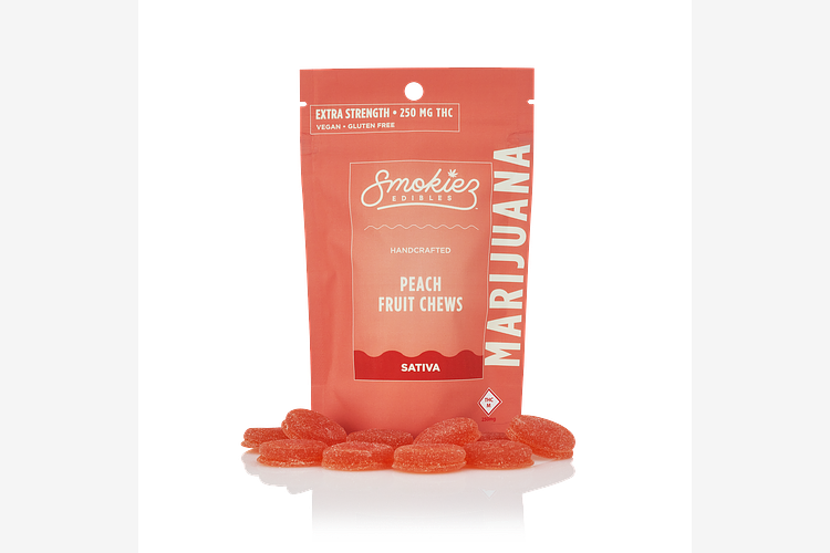 Extra-Strength Peach Fruit Chews by Smokiez