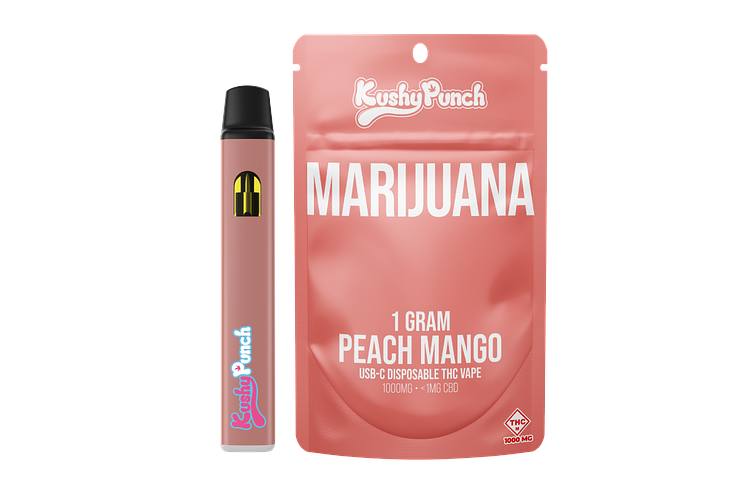 Kushy Punch - Disposable Vape - Peach Mango - 1g by Kushy Punch