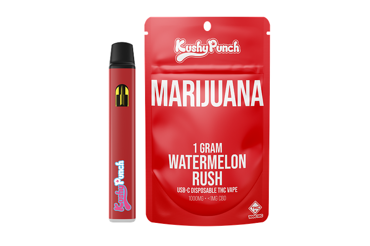 Kushy Punch - Disposable Vape - Watermelon Rush - 1g by Kushy Punch