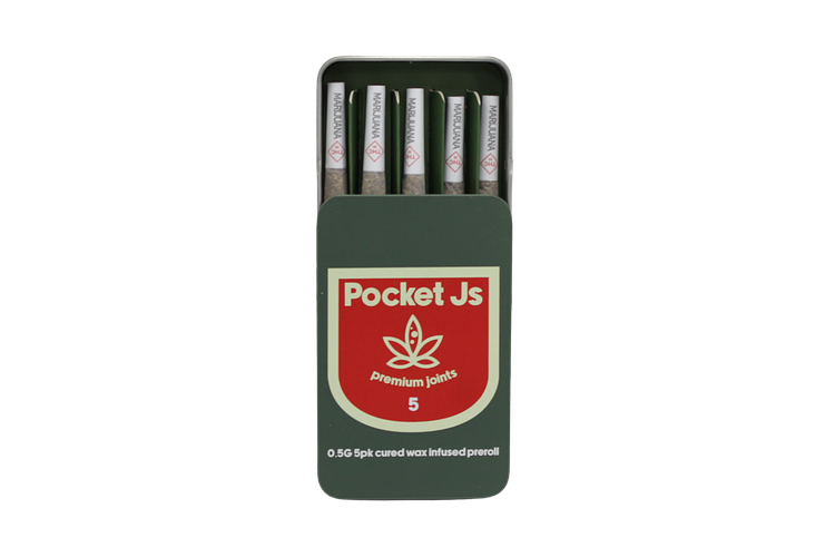 Pocket Js - Infused Pre-Roll 5-Pack - Apples & Bananas Clean Green - 2.5g by Pocket Js