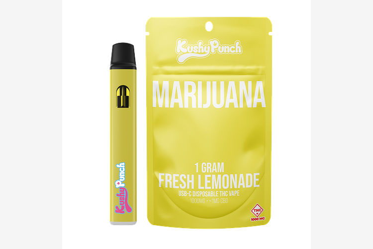 Kushy Punch - Disposable Vape - Fresh Lemonade - 1g by Kushy Punch