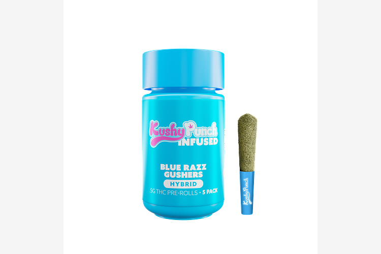 Kushy Punch - Infused Pre-Roll 5-Pack - Blue Razz Gushers - 2.5g by Kushy Punch