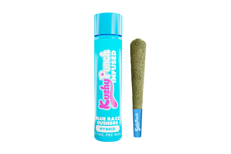 Kushy Punch - Infused Pre-Roll - Blue Razz Gushers - 1g by Kushy Punch