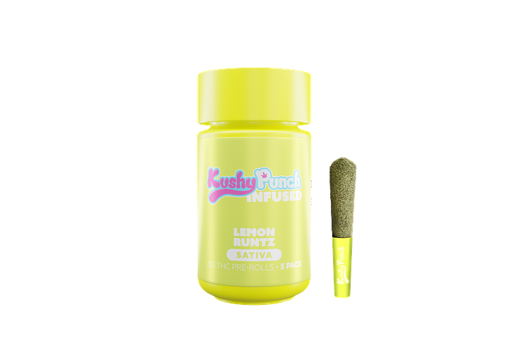 Kushy Punch - Infused Pre-Roll 5-Pack - Lemon Runtz - 2.5g by Kushy Punch