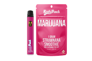 Kushy Punch - Disposable Vape - Strawnana Smoothie - 1g by Kushy Punch