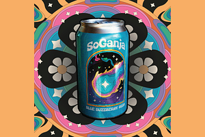 SoGanja - Live Resin Soda - Blue Buzzberry - 25mg THC by SoGanja