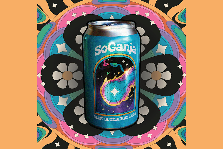 SoGanja - Live Resin Soda - Blue Buzzberry - 25mg THC by SoGanja