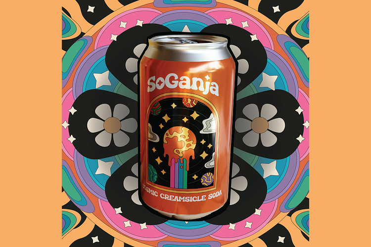 SoGanja - Live Resin Soda - Cosmic Creamsicle - 25mg THC by SoGanja