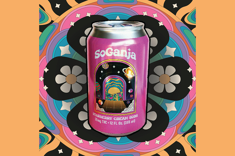 SoGanja - Live Resin Soda - Starberry Cream - 25mg THC by SoGanja