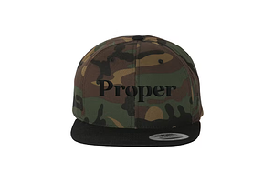 Camo Flat Bill Snapback by Proper Brands