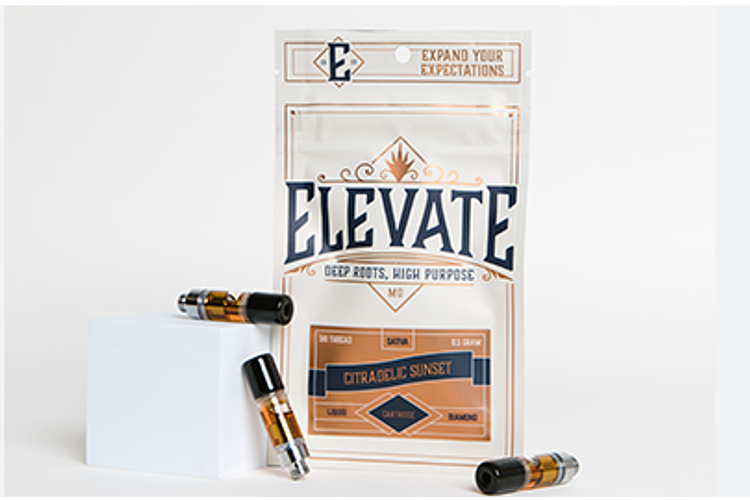 Elevate - Liquid Diamond Vape Cart - Citradelic Sunset - [.5g] by Elevate Missouri