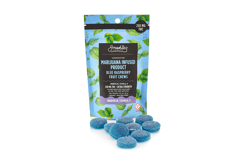 Smokiez - Gummies - Blue Raspberry - Indica - 250mg THC by Smokiez