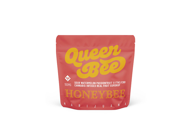 Queen Bee Sour Watermelon Passionfruit Gumdrop by Honeybee