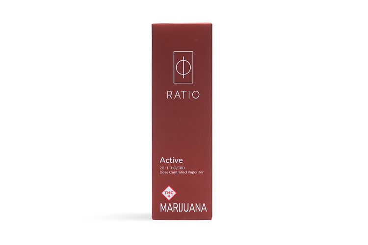 Ratio - Disposable Vape Cartridge - Active [20:1] - Sativa - [.5g] by RATIO