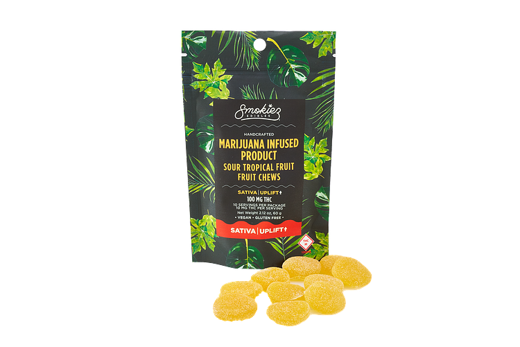 Sour Tropical Fruit Sativa Fruit Chews by Smokiez