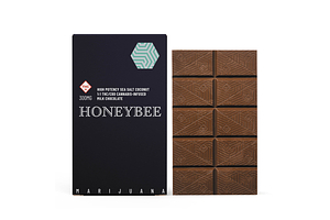Honeybee - Candy Bar - Toasted Coconut Sea Salt Milk Chocolate - 300:300mg CBD/THC by Honeybee